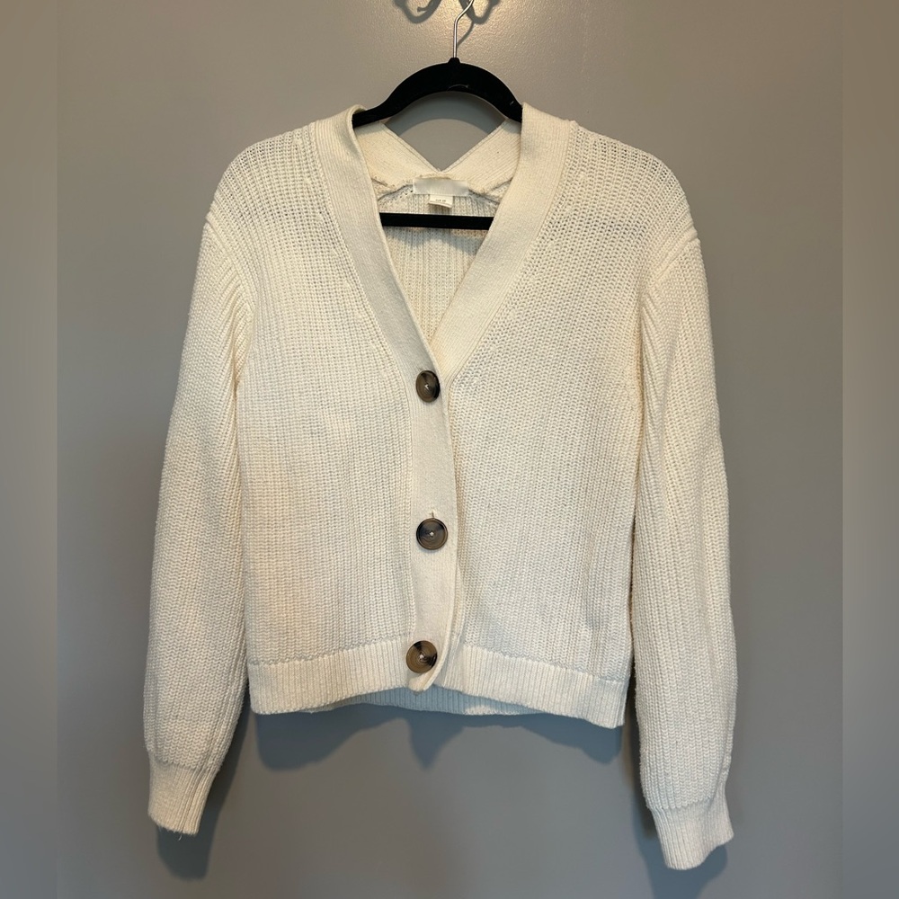 Cream Button Up Cardigan